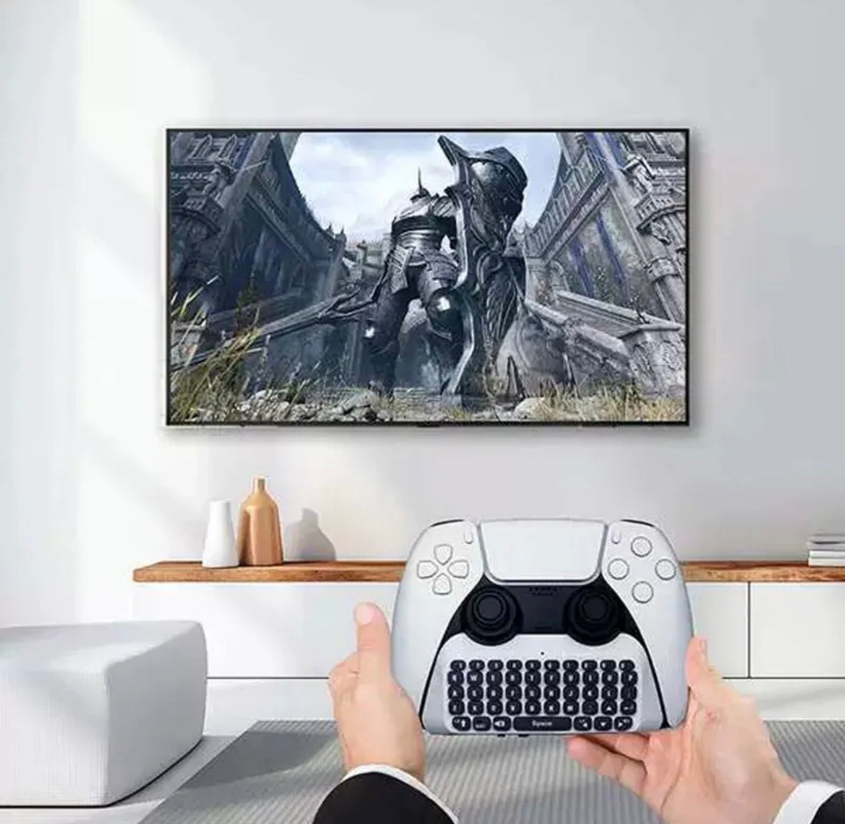 Teclado Bluetooth Para Joystick Ps5 Blanco