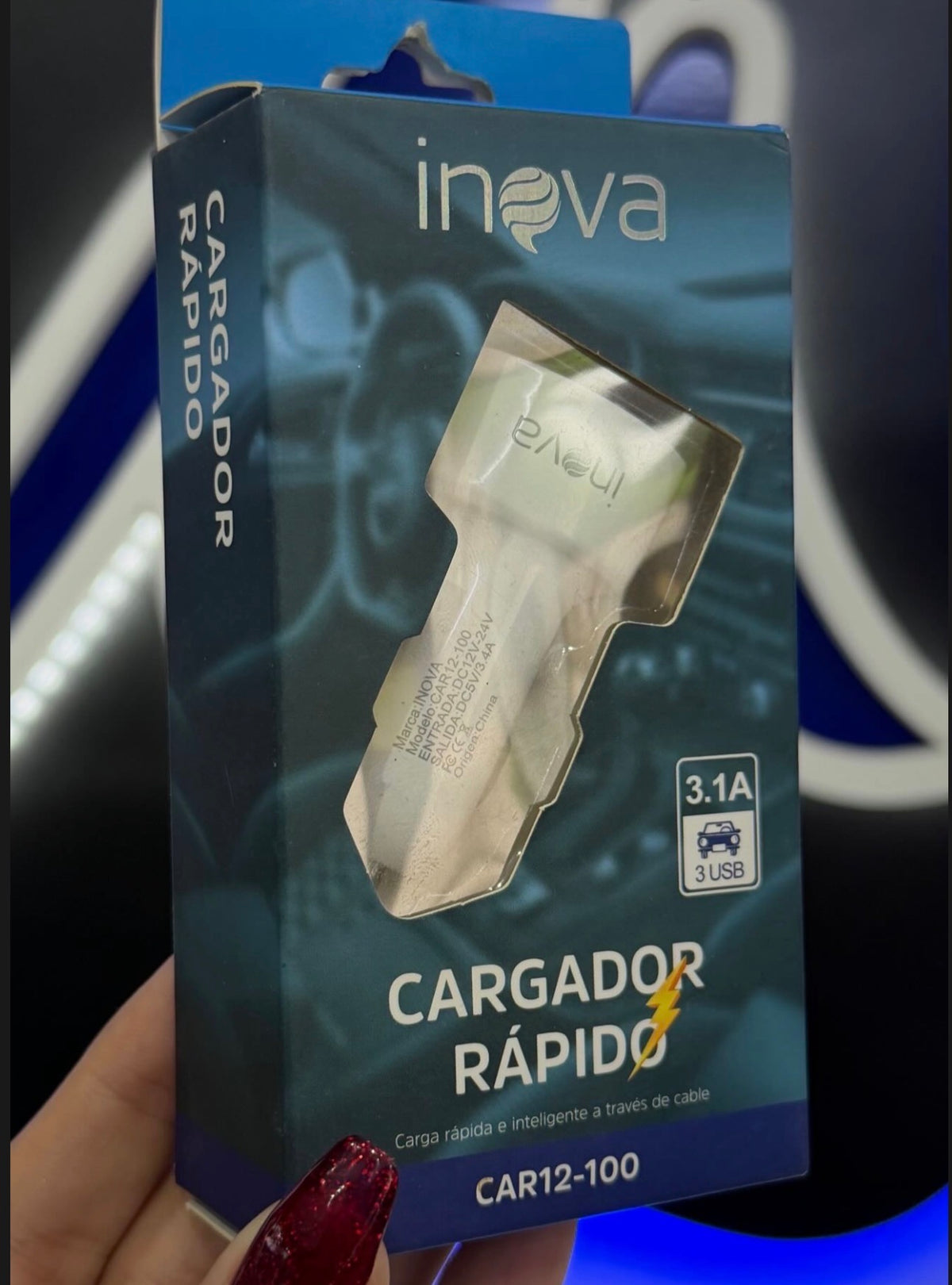 Cargador auto carga rápida inova
