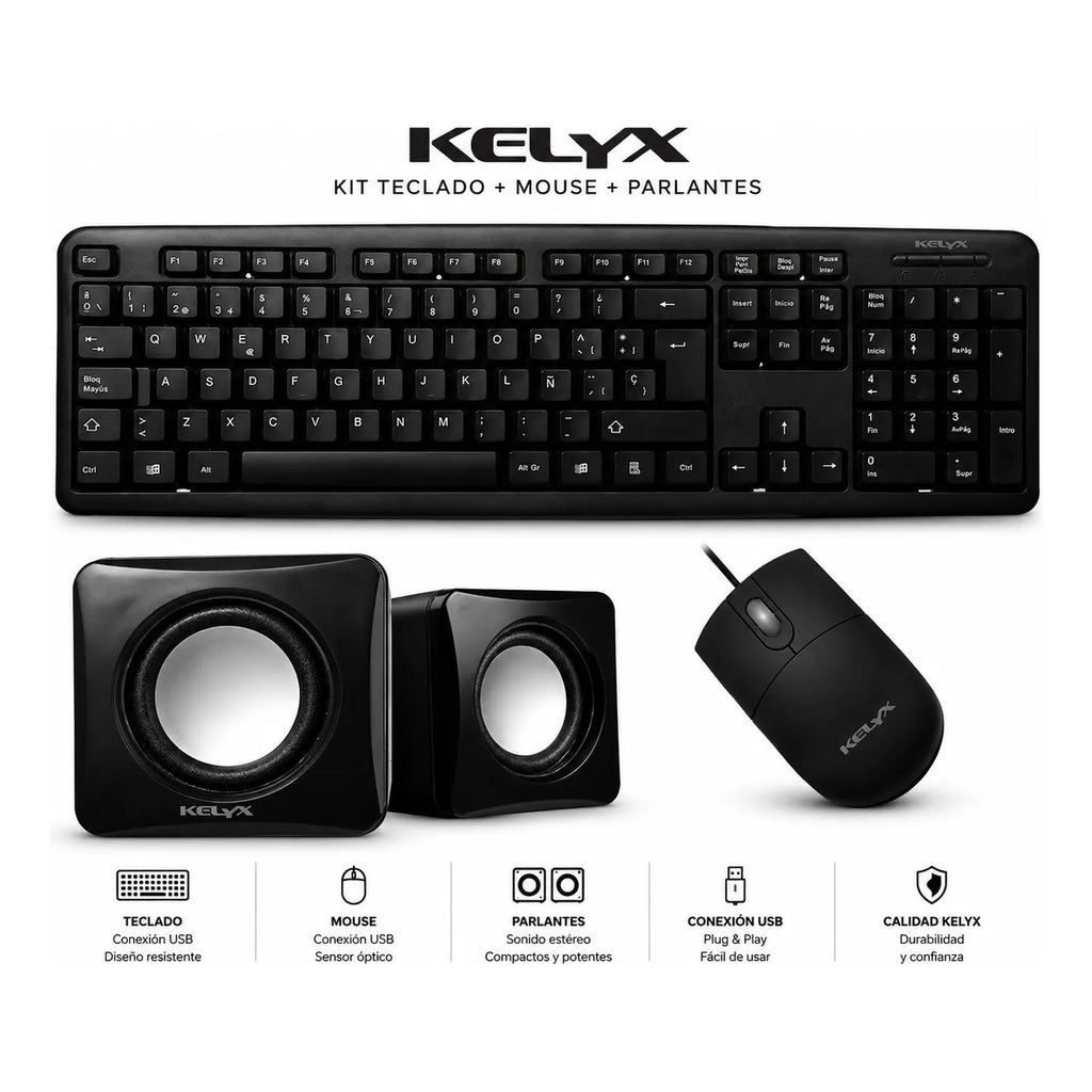 Combo parlantes / teclado y mouse