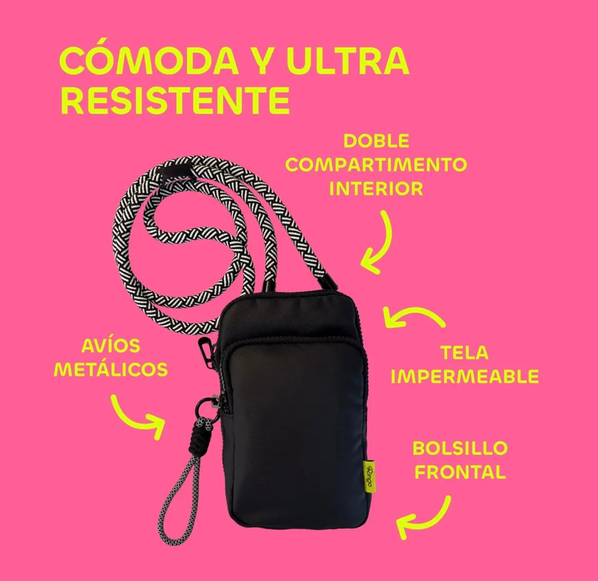 Cartera bandolera para celular