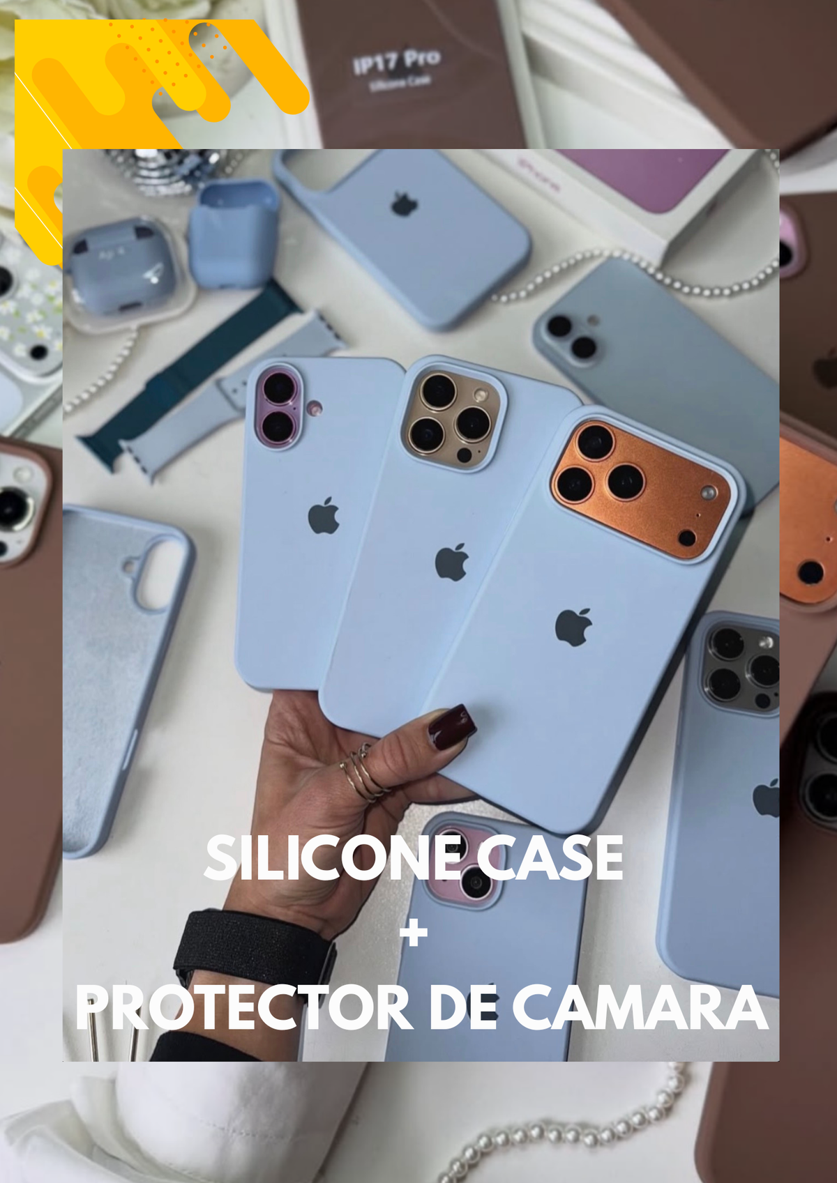 Silicone case + Protectores de cámara