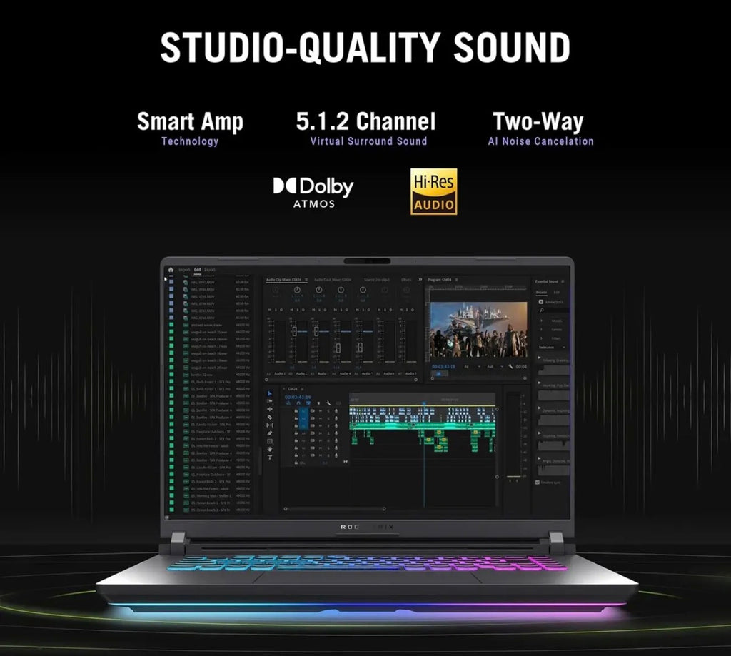 ASUS ROG Strix G16 (2025)
Core i7-14650HX · RTX 5060 · 16GB · 1TB · 16" 165Hz