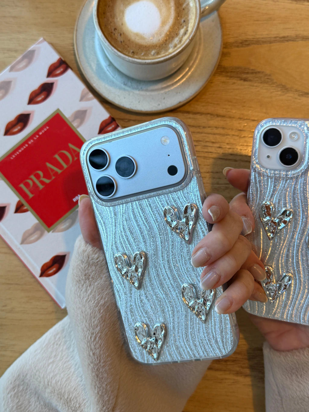 Funda plateada love